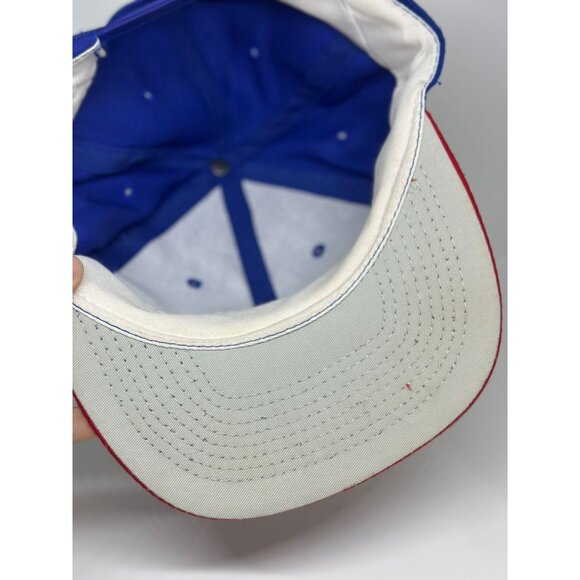 VTG Philadelphia Phillies Snapback Hat – Two-Tone Red Brim, Blue Crown, One Size - Picture 4 of 5